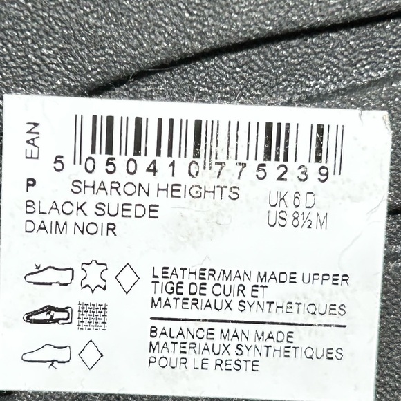 Clarks Womens Black Suede Sharon Heights Side Zip Ankle Booties Boots SZ 8.5 - Picture 11 of 11